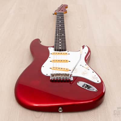 1991 Fender Order Made Stratocaster '62 Vintage Reissue Candy Apple Red + Headstock, Japan MIJ Fujigen image 11