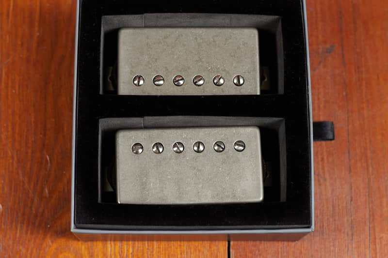 OX4 Pickups Beano Humbucker Set (Aged Nickel Covers with Aged Cream Bobbins) image 1