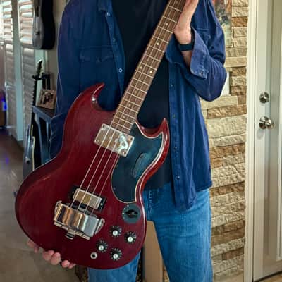 Bruce Kulick Collection (KISS)  1967 Gibson EB-3 - Cherry Red - Original Case image 3