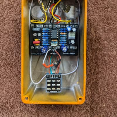 96fx  Chicken Foot High Gain Overdrive  2022 (compares to EQD Talons) Orange And Black Enclosure With Black Knobs image 2