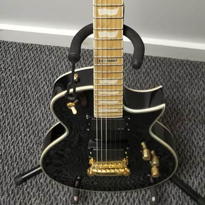 ESP LTD EC-1000M deluxe black, 22 frets, rare maple fingerboard image 8