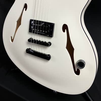 Fender Tom DeLonge Starcaster Semi-Hollow Electric Guitar Satin Olympic White Finish image 8