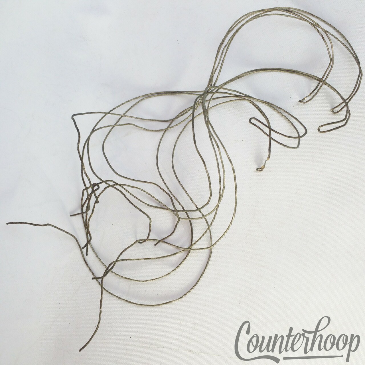 Ludwig 15" 10-Strand Snare Drum Coiled Metal over Cloth Wires Vintage 20s USA* — main photograph