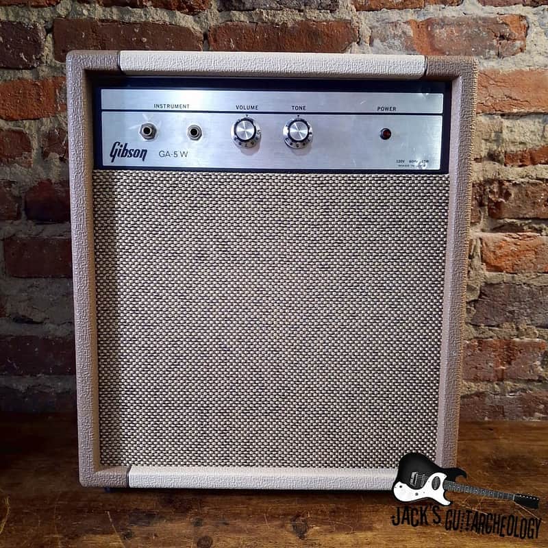 Gibson GA-5W 15 Watt Electric Guitar Amplifier *Rehoused w/ New Speaker* (1970s - Brown/Tan) - Excellent