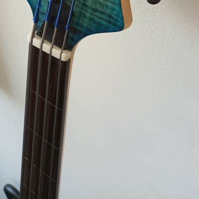 Sire 2nd Generation Marcus Miller M7 TBLB Alder 4-String with Fretless Ebony Fingerboard - Transparent Blue Burst image 2