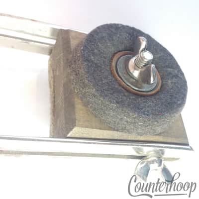 *Leedy Clamp-On Dual Bass Drum Hoop Slider Mounts+Cymbal Felt Holder Vintage 30s image 6