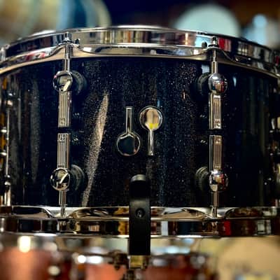 Sonor SQ2 13x7  Medium Beech Snare Drum - Black Sparkle Lacquer image 1