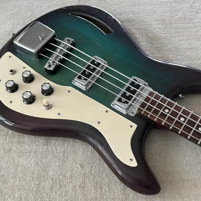 Vintage 1968 Kustom USA K200 Bass Wineburst Finish w Dearmond Pickups + Original Case Rare Model image 8