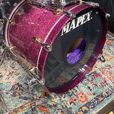 Carmine Appice’s Complete Mapex Orion Series Set, 6-Piece Plus Hardware and Cases! Excellent!! - Birdseye Transparent Violet image 7