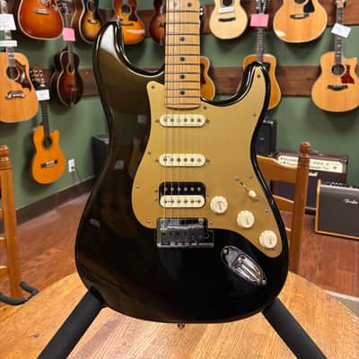 2021 Fender American Ultra Stratocaster HSS with Maple Fretboard Texas Tea image 2