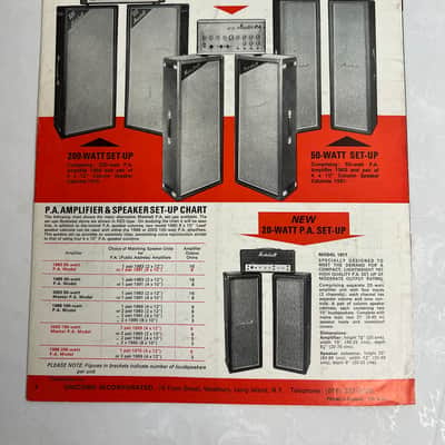 very Rare Marshall 1967 catalog image 5