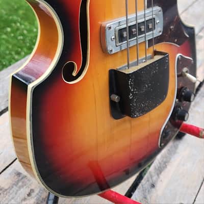 RARE! Teisco Kingston FB2 Violin Bass Sunburst 1967 Japan image 3