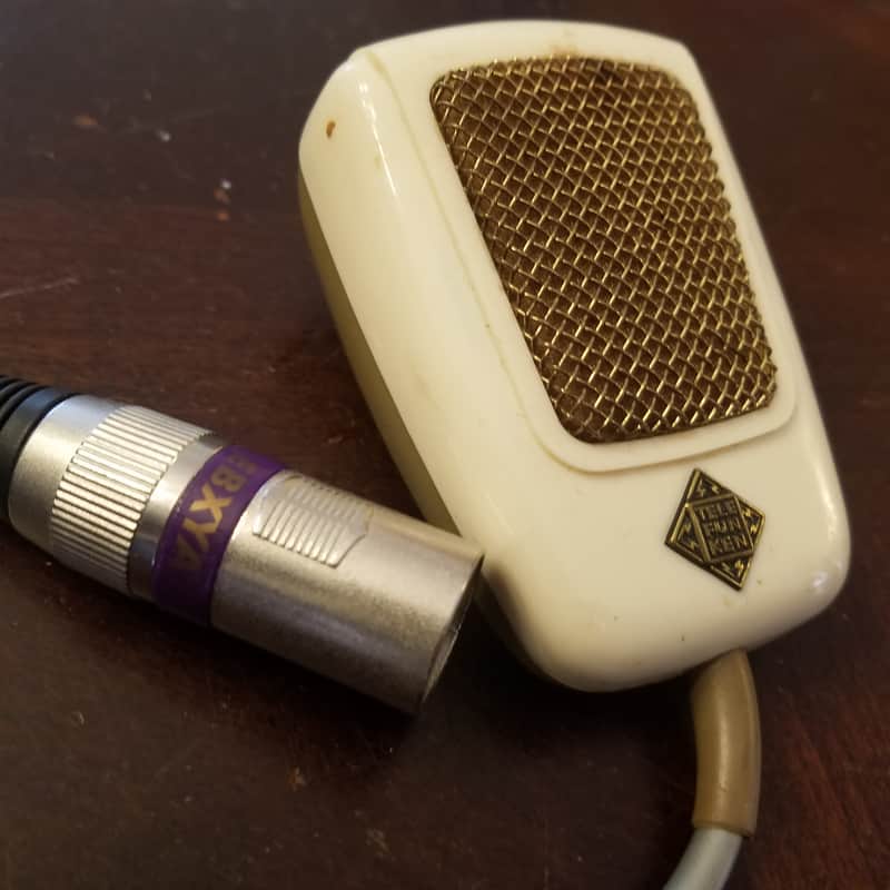 Telefunken M9A <> XLR Harp Mic 1950s Gold Grille, Beige and Brown Plastic image 1