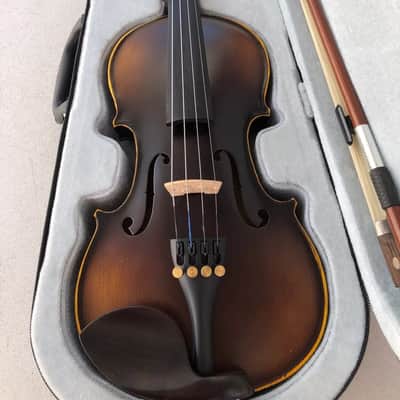 Hand-Crafted Paganini Model 4/4 Violin | Solid Wood, Ebony Fittings, Includes Bow, Rosin & Case – Ready to Play image 1