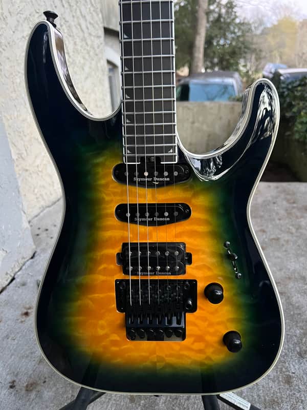 Jackson Professional Plus Series Soloist SLA3Q 2025 - Amber Blue Burst image 1