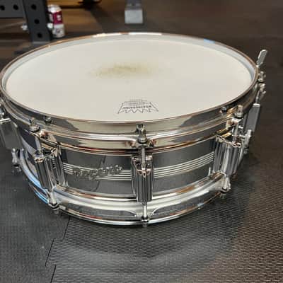 1960s Rogers "5-Line" Dyna-Sonic 5x14" Brass Snare Drum image 1