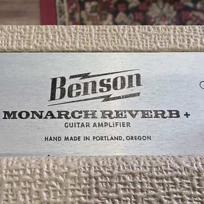 USED Benson Amps Monarch Reverb + 1x12 Combo Amplifier Blonde Tolex image 5