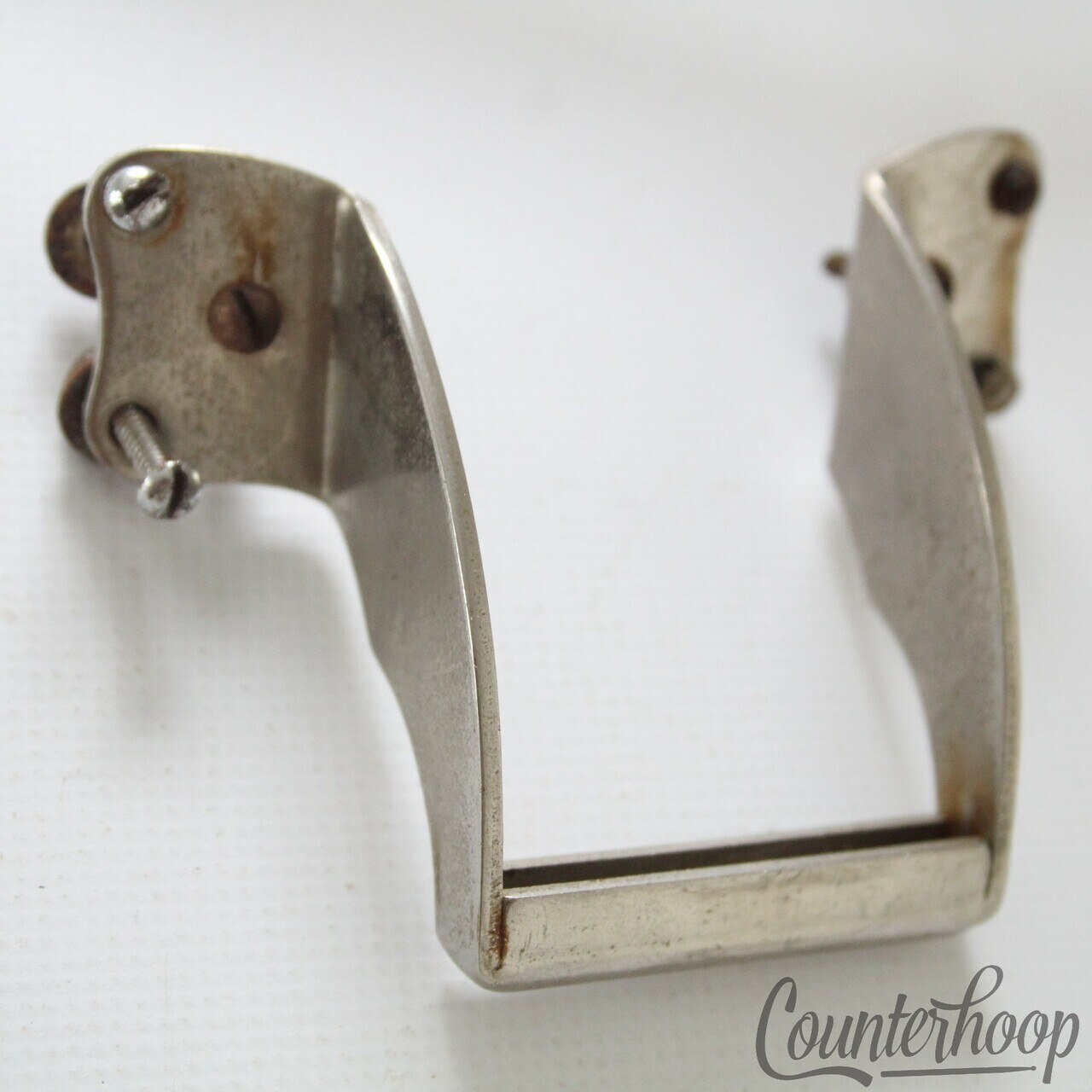 Slingerland Radio King Snare Drum Strainer Gate Bracket Nickel Vintage40s 6-Hole — main photograph