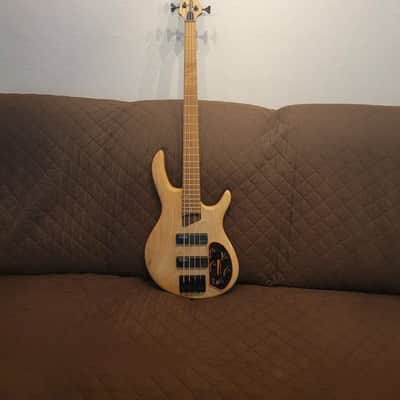 Cort B4ELEMENTOPN Mahogany Body Ash Top 5pcs Walnut & Panga Panga Neck 4-String Electric Bass Guitar image 6