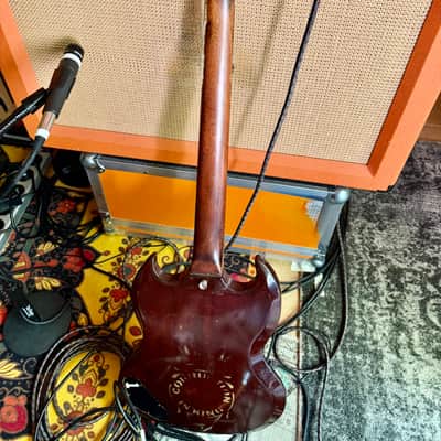 Gibson SG Junior 1964 - matte brown with gold stripes image 14