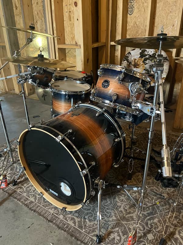 MAPEX ARMORY LIMITED EDITION 6 PIECE DRUM KIT, CARIBBEAN BURST, UK DRUM SHOW KIT image 1