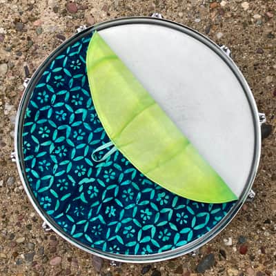 14" reversible Drum Bunny cotton drum cover - partial mute - dampener - compare to Big Fat Snare Drum Quesadilla, Drum Tortilla image 4