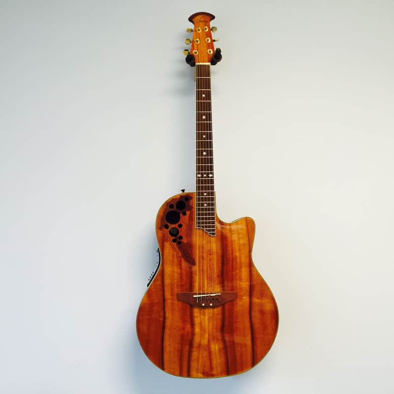 Ovation Celebrity CS-347 KOA Clear Gloss with Gig Bag | Reverb