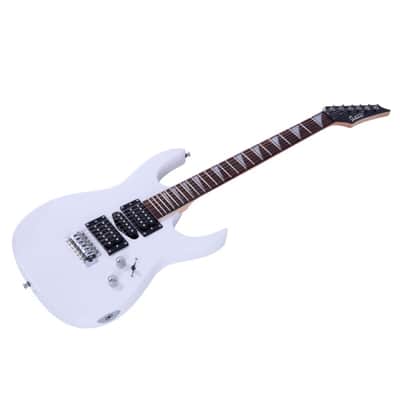 Glarry 170 Type Electric Guitar w/ 20W Amplifier White image 4