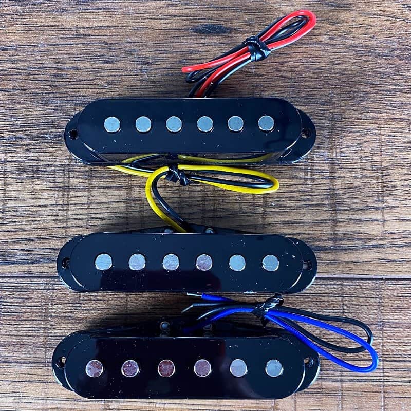 Guitar Project Parts S-S-S Strat Single Coil Pickup Set Black image 1