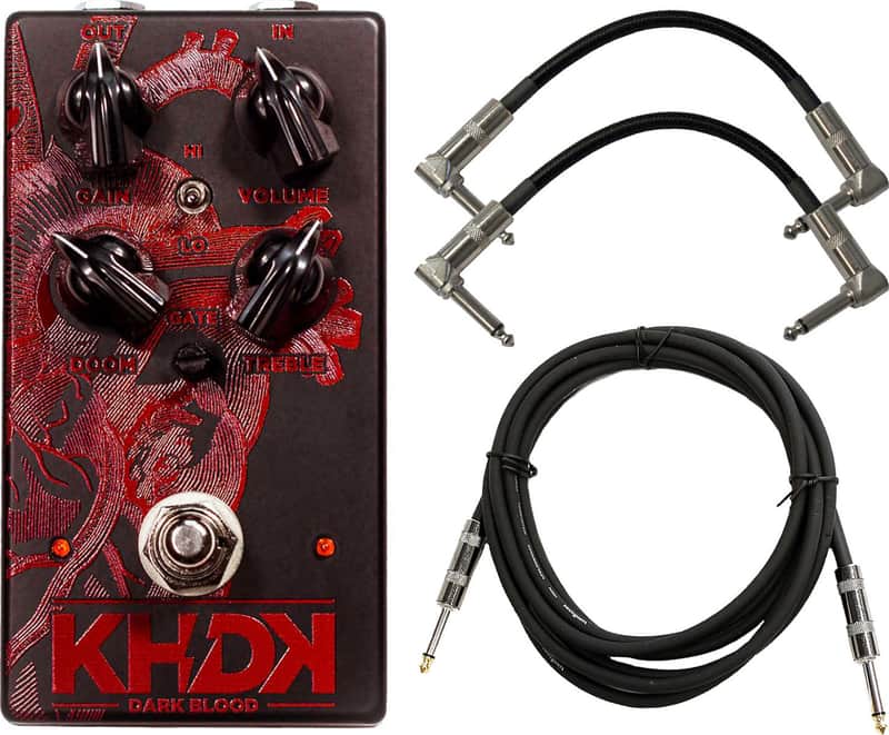 KHDK DB Dark Blood Kirk Hammett Signature Distortion Pedal w/ 3 Cables image 1