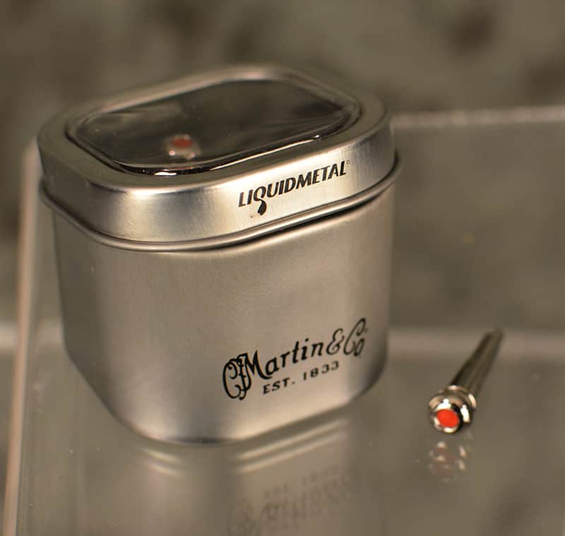 Martin Luxe LiquidMetal Bridge Pin Set Red Dot Chrome 18APP0007 w Fast n FREE Shipping image 1