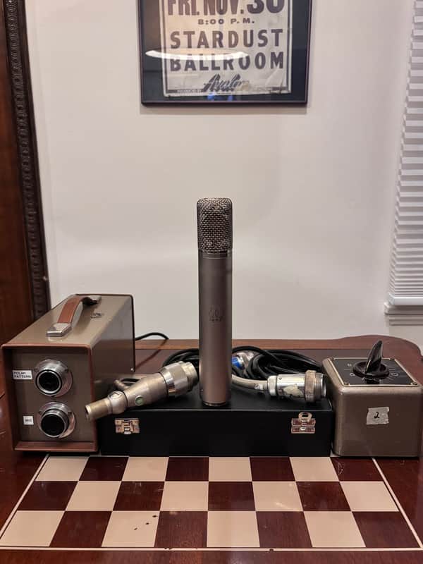 Original AKG C12 mic system sounds A+ including N12 psu / S12 pattern box / original swivel cable and mic box…Plug and Play image 1