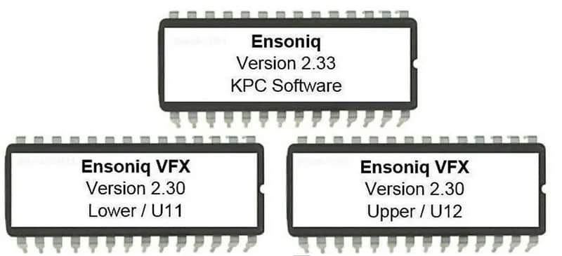 Ensoniq VFX - OS Version 2.30 Firmware Update eprom + KPC 2.33 Rom Latest image 1