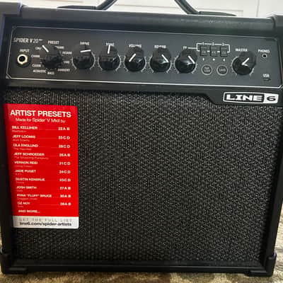 Line 6 Spider V 20 MkII 20-Watt 1x8" Digital Modeling Guitar Combo 2019 - 2021 - Black image 1