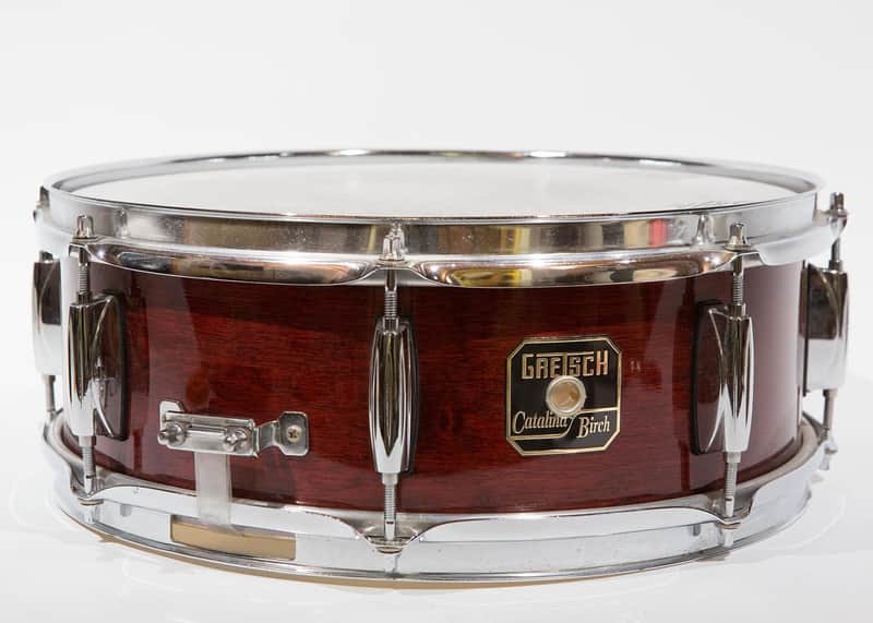 Gretsch Catalina Birch 14"x5.5" Snare Drum Gloss / Dark Red image 1