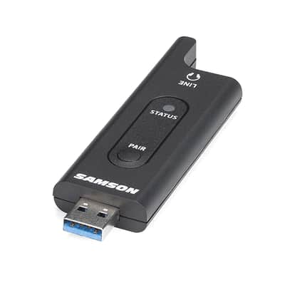 Samson SWXPD2BLM8 Lavalier USB Digital Wireless System with Lavalier Microphone and USB Stick Receiver, Works with Computers and Samson Expedition Portable PA Systems image 2