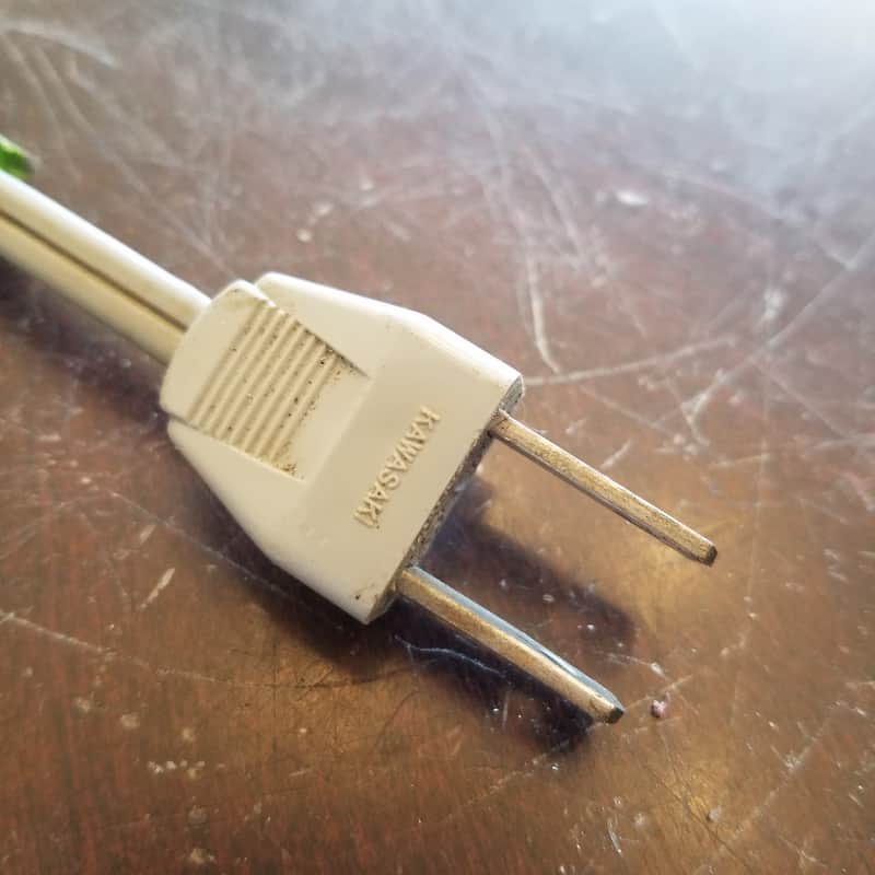 Kawasaki one (1) 117V Power Cord Electric Cable cut Japan Vintage non-polarized grey 1940s-1960s image 1