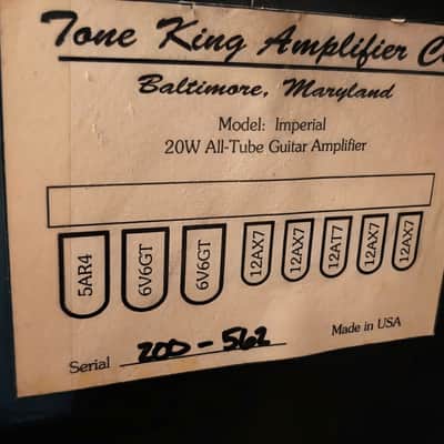 Tone King Imperial Mk I 1x12 Combo – Excellent Condition – Tone Tubby Red Alnico Upgrade image 6