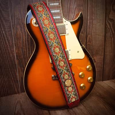 GET'M GET'M Gitaarriem Gitaarband Fly Hounds Tooth Yellow 2