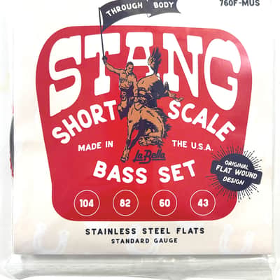 La Bella Bass Strings Deep Talkin' Bass Flat Wound Short Scale 30" 760F-MUS image 1