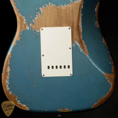 2024 - Fender Custom Shop Limited Edition Red Hot Stratocaster Super Heavy Relic - Super Faded Aged Lake Placid Blue image 4