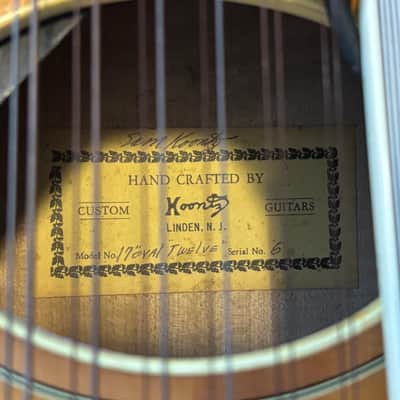 1970’s Super Rare Sam Koontz 17” Oval Twelve 12 String #6 1970’s image 4
