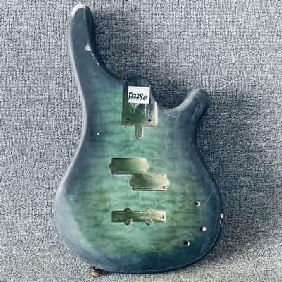 Green P/J Bass Body with Maple Top for DIY Project image 1