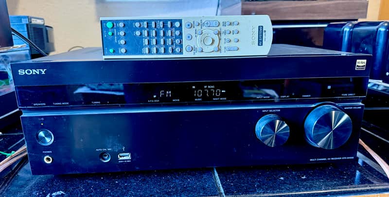 Sony STR-DH550 5.2 Channel Black 4K A/V Receiver w/ Remote; Tested SEE VIDEO image 1