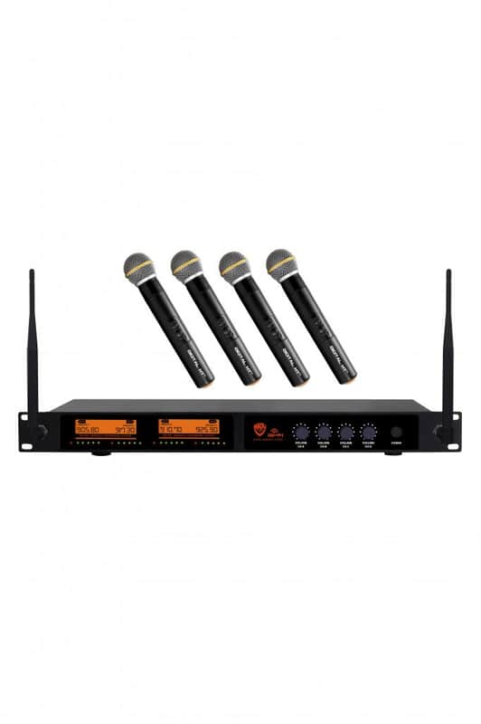 Nady DW-44 HT Quad Wireless Handheld Microphone System – Fixed UHF Frequency image 1