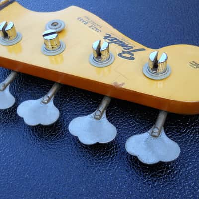 Rare Lefty! 1965 Fender Jazz Bass Neck With Tuners, Matching White Head Stock! 100% Original image 4