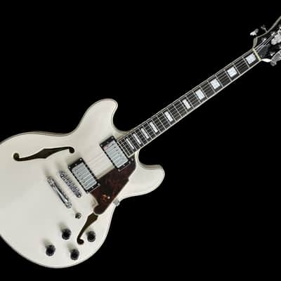 D'Angelico Premier DC Semi-Hollow Double Cutaway Electric Guitar 2019 - 2020 - Champagne with KILLER Taylor Gigbag image 3
