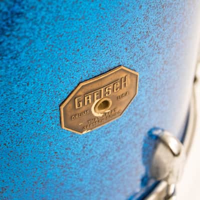 Gretsch Rack Tom Set (Blue Sparkle 70's Rack & Floor) 13x9 & 14x13 owned By J Mascis image 13