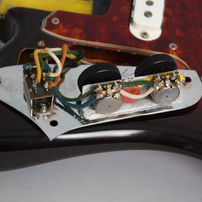 Fender  Jaguar Solid Body Electric Guitar (1965), ser. #L52721, original black tolex hard shell case. image 18