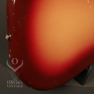 original 1962 Fender Duo-Sonic SLAB BOARD Shaded Sunburst/Maroonburst HANG TAG! image 11
